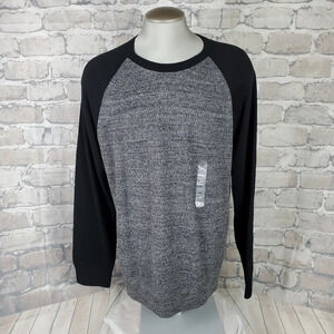 Gap Marled Knit Crewneck Sweater  Gray Black XL